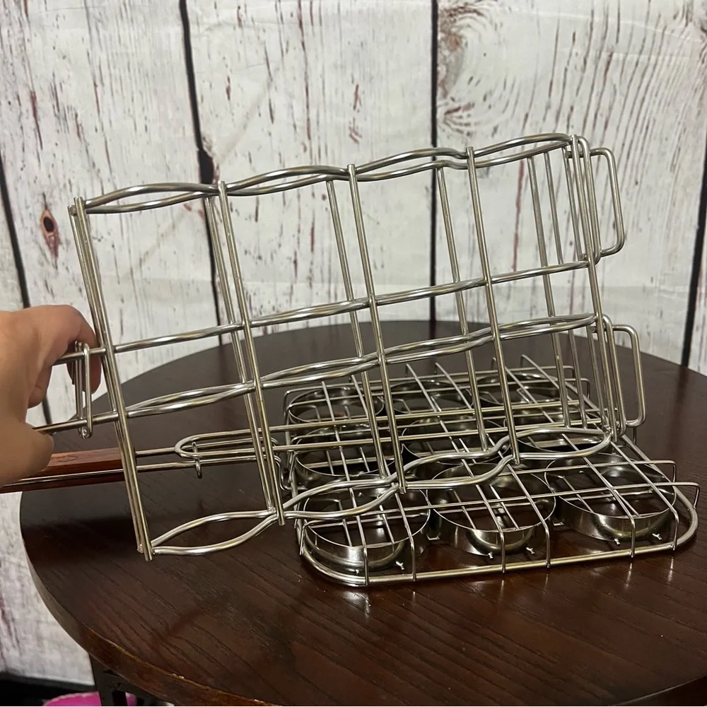 Sur La Table Stainless Steel BBQ Grill Baskets 9 burger sliders 4 corn on a cob